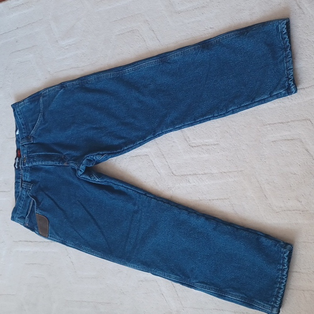 NWOT'S Wrangler Riggs Men's Quilt Lined Rugged Blue Jeans 36X32